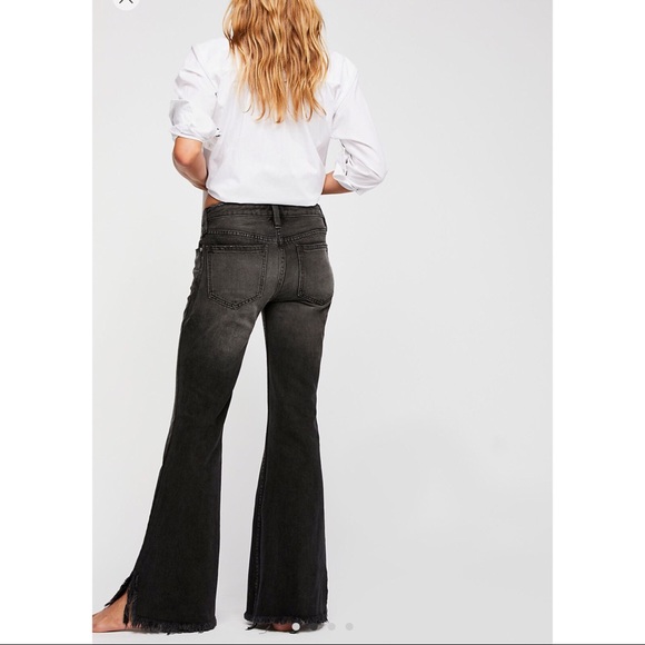 SALE FREE PEOPLE VINTAGE JEANS RAW EDGE FLARE NO - Picture 2 of 6